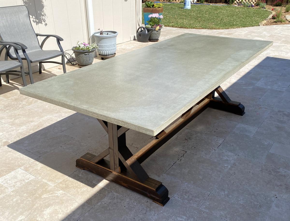 Outdoor Table with Concrete Top Ana White